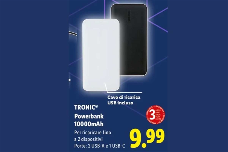 Powebank Lidl, che punta all