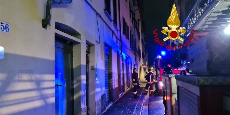 l'intervento dei Vigili del Fuoco