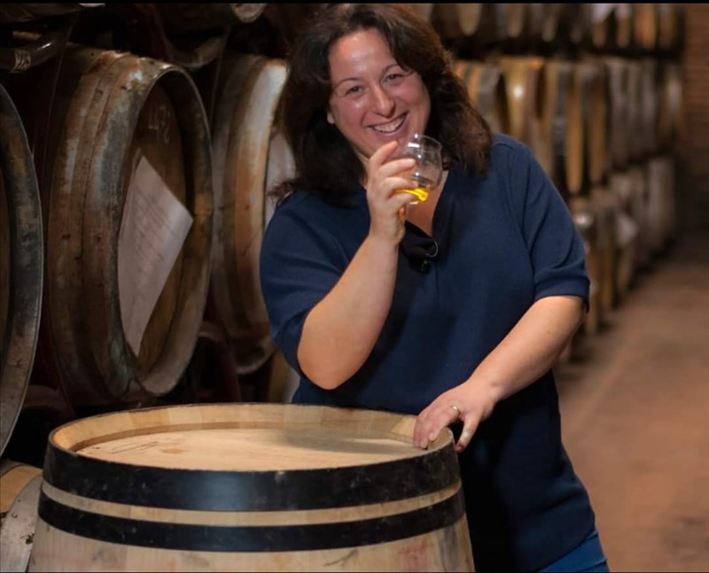 Priscilla nella sua cantina