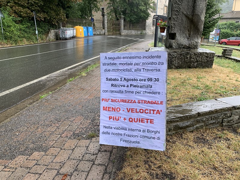 il sit-in a Pietramala