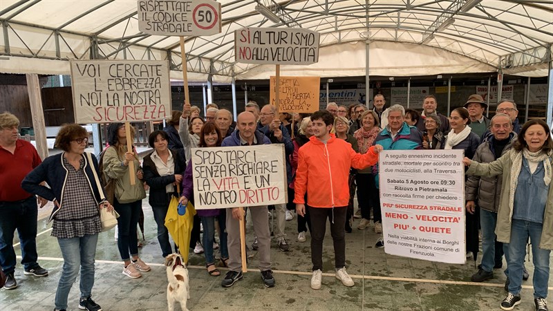 il sit-in a Pietramala