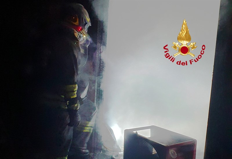 L'intervento dei Vigli del Fuoco