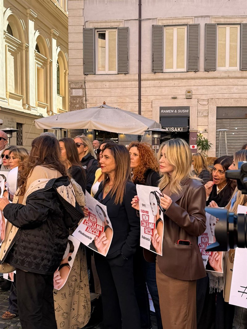 Un momento del flash mob