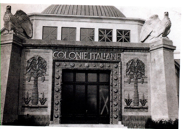 Una delle più belle realizzazioni di Tito Chini, cugino di Galileo.  Padiglione  Italiano alla Fiera Campionaria di Tripoli.