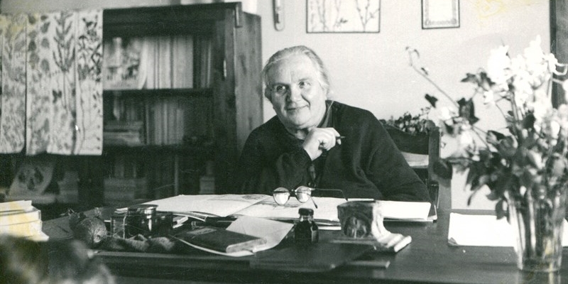 Maria Maltoni alla cattedra - Anno 1950