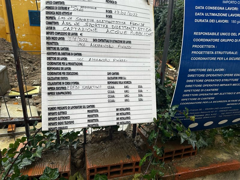 il cartello lavori che parla chiaro...