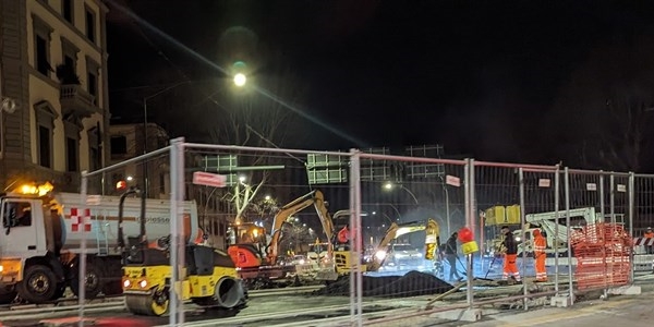 Proseguono i lavori di notte