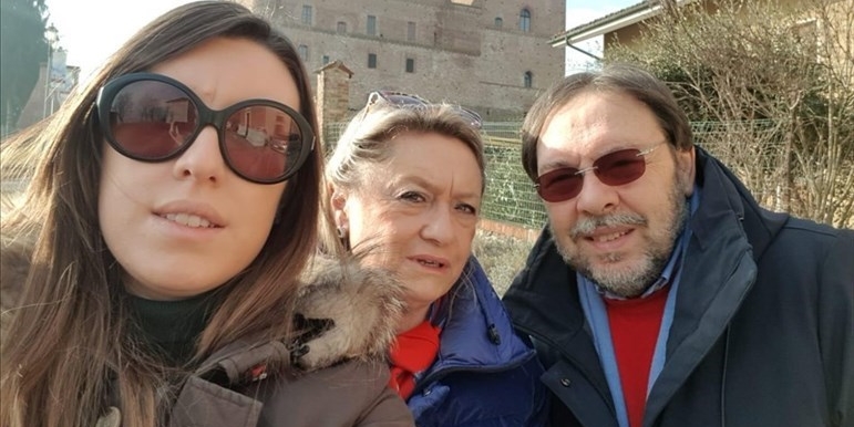 da sx: Ginevra, Lucia e Giandomenico Iannucci