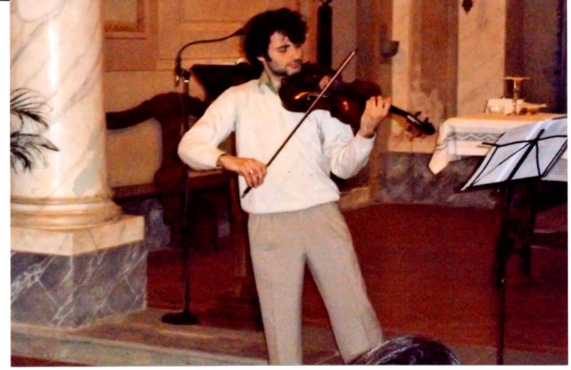 Un giovanissimo Stefano Zanobini nel 2011 in Sant’Omobono  