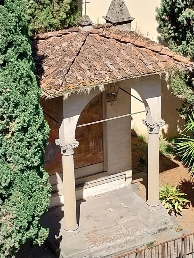 veduta aerea del tabernacolo abbandonato oggi