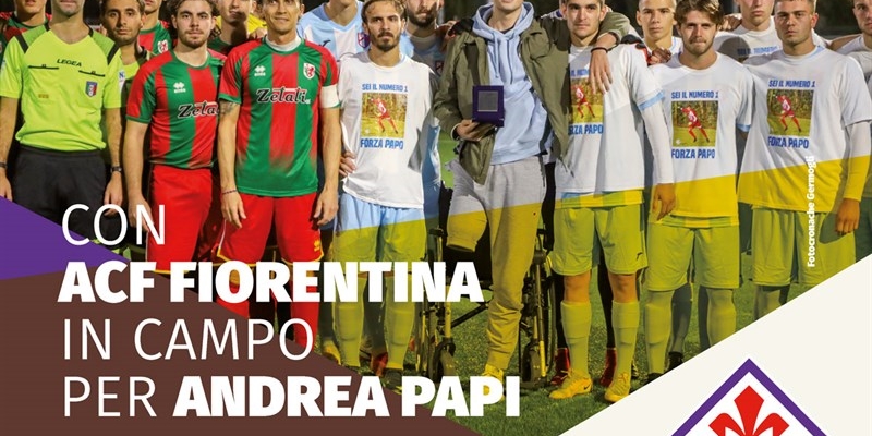 La Fiorentina scende in campo per Andrea Papi