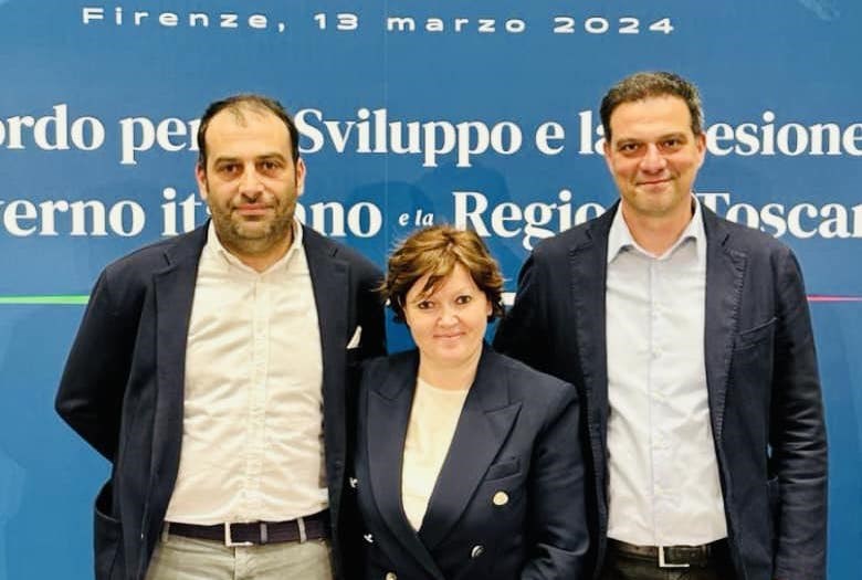 da sx: il Sindaco di San Godenzo Piani, la Consigliera Tozzi e il Sindaco Cuoretti di Londa