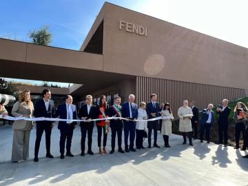 L'inaugurazione della Fendi factory