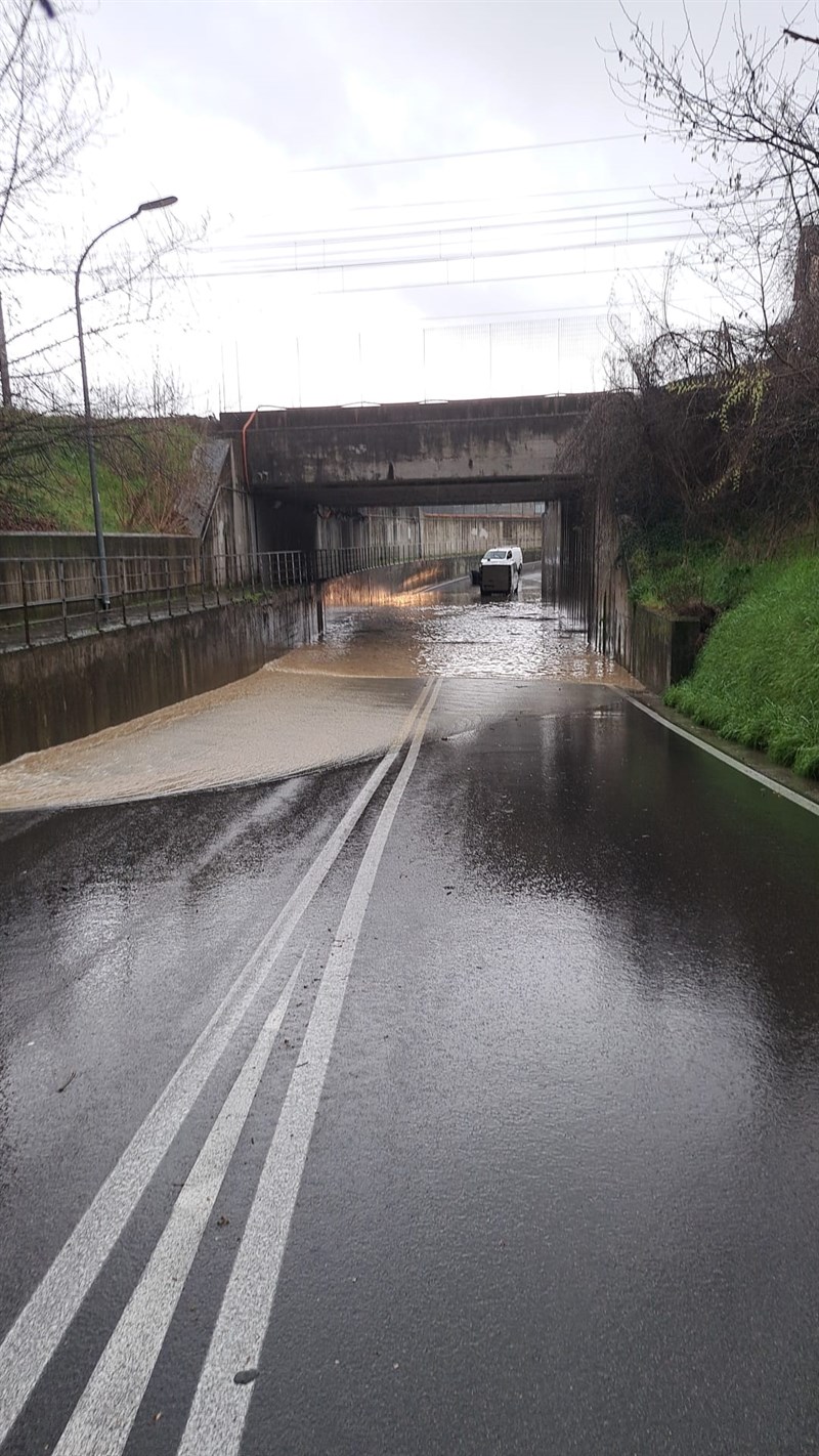 Sottopasso di "I Veroni" a Pontassieve allagato