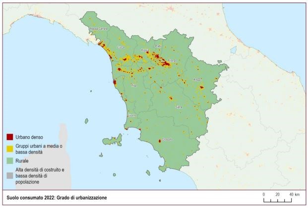 L'urbanizzazione in Toscana
