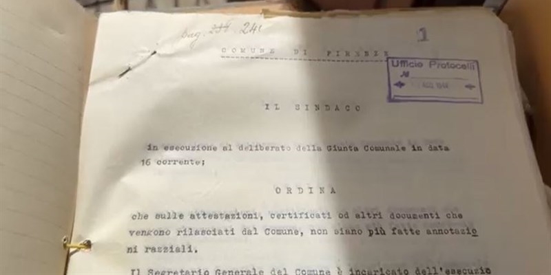 Firenze libera. 16 agosto 1944, le prime ordinanze pongono fine alla discriminazione contro gli ebrei
