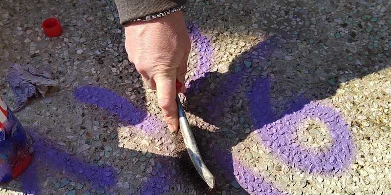 La ripulitura dai vandalismi