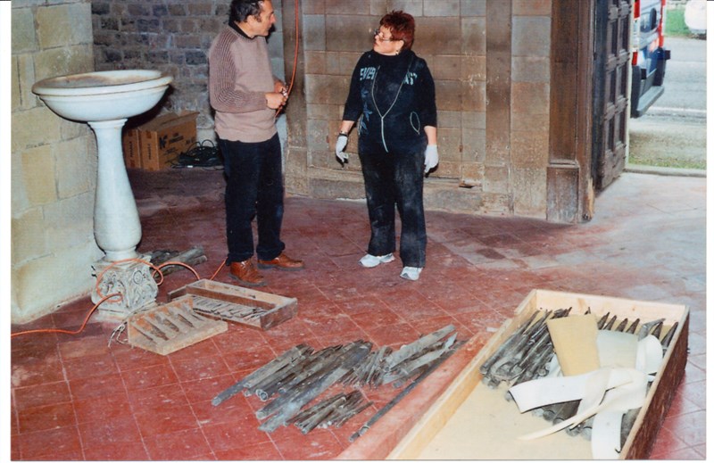 Anno 2010. Quando venne smontato dalla Pieve di Santa Felicita a Faltona.