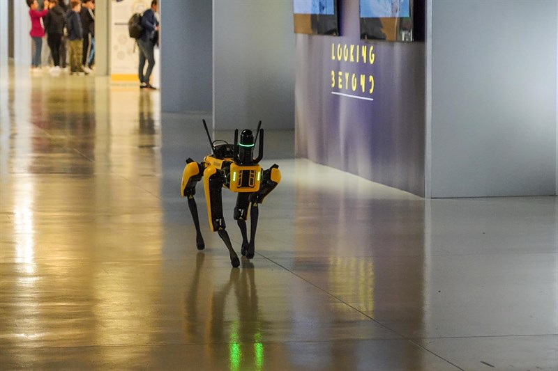 Il modello di "cane robot" preeszntato all' ETE Earth Technology Expo, alla Fortezza da Basso