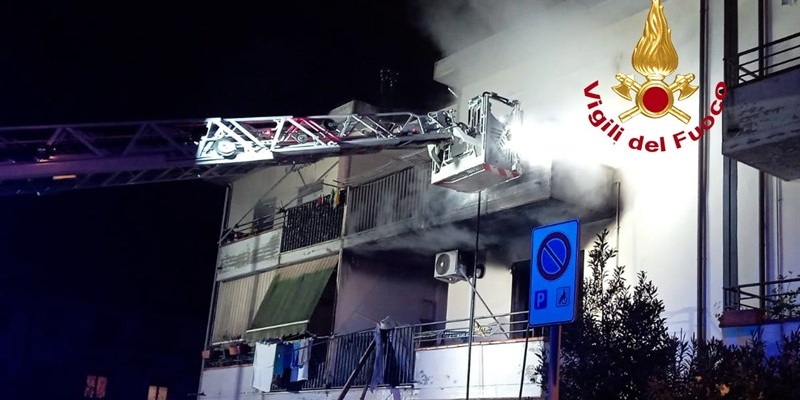 l'intervento dei Vigili del Fuoco