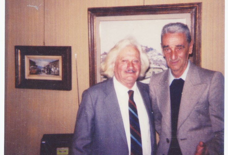Anno 1982. Rutilio Muti con lo scrittore e giornalista Amilcare Giovannini