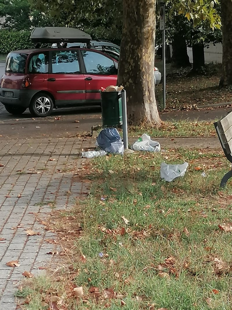 La situazione del giardino in zona Via Mons. Viagiani a Borgo San Lorenzo