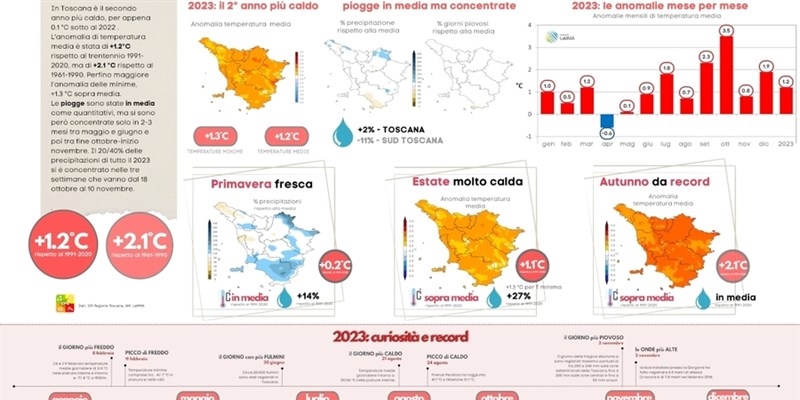 L'infografica dei dati Lamma
