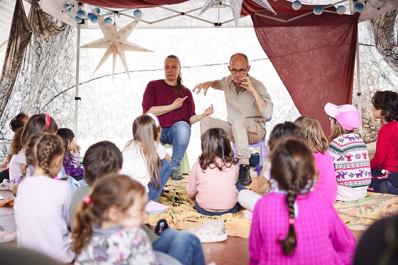 Un momento del festival dei bambini