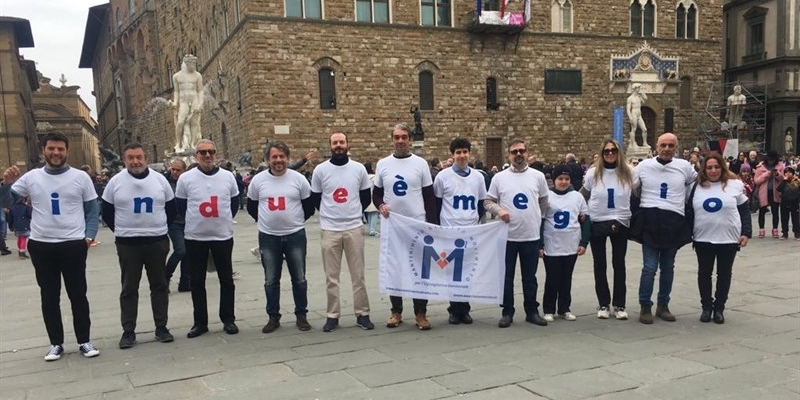 La manifestazione in piazza della Signoria.