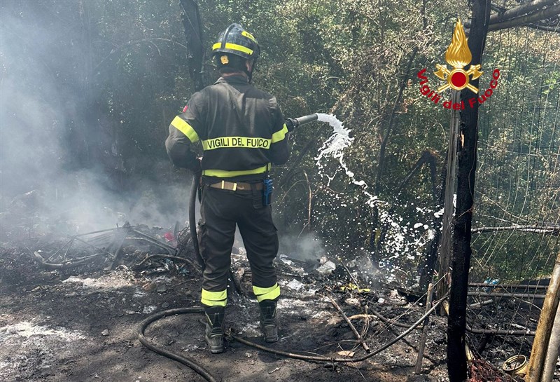 L'intervento dei Vigili del Fuoco
