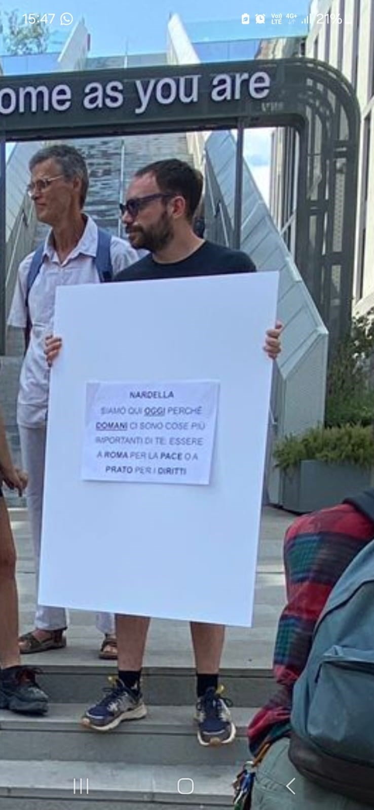 Un momento del flash mob