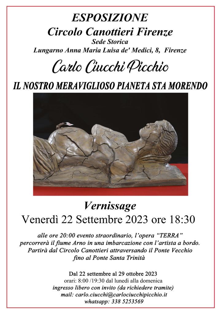 La locandina della mostra di Carlo Ciucchi a Firenze