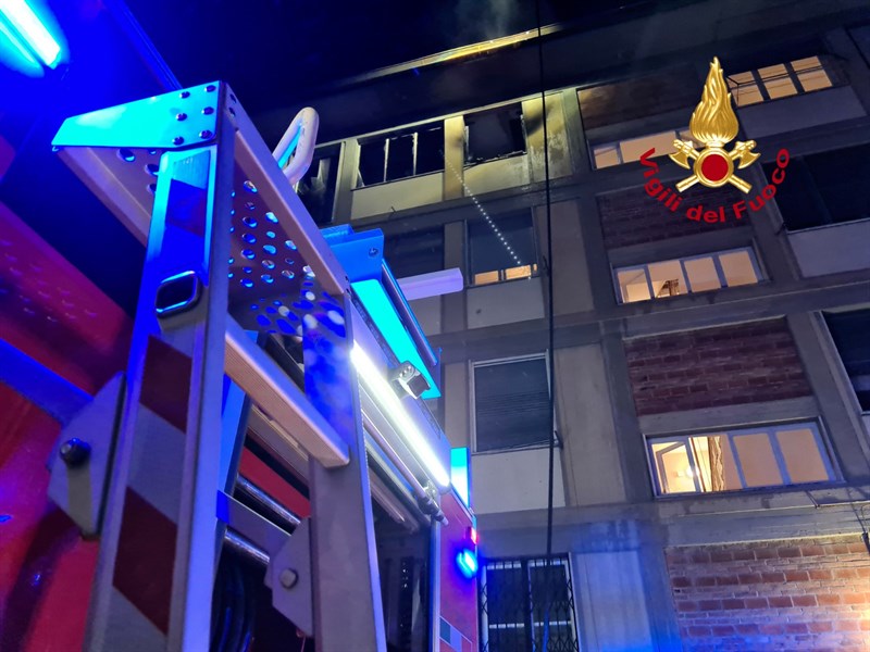 Incendio appartamento