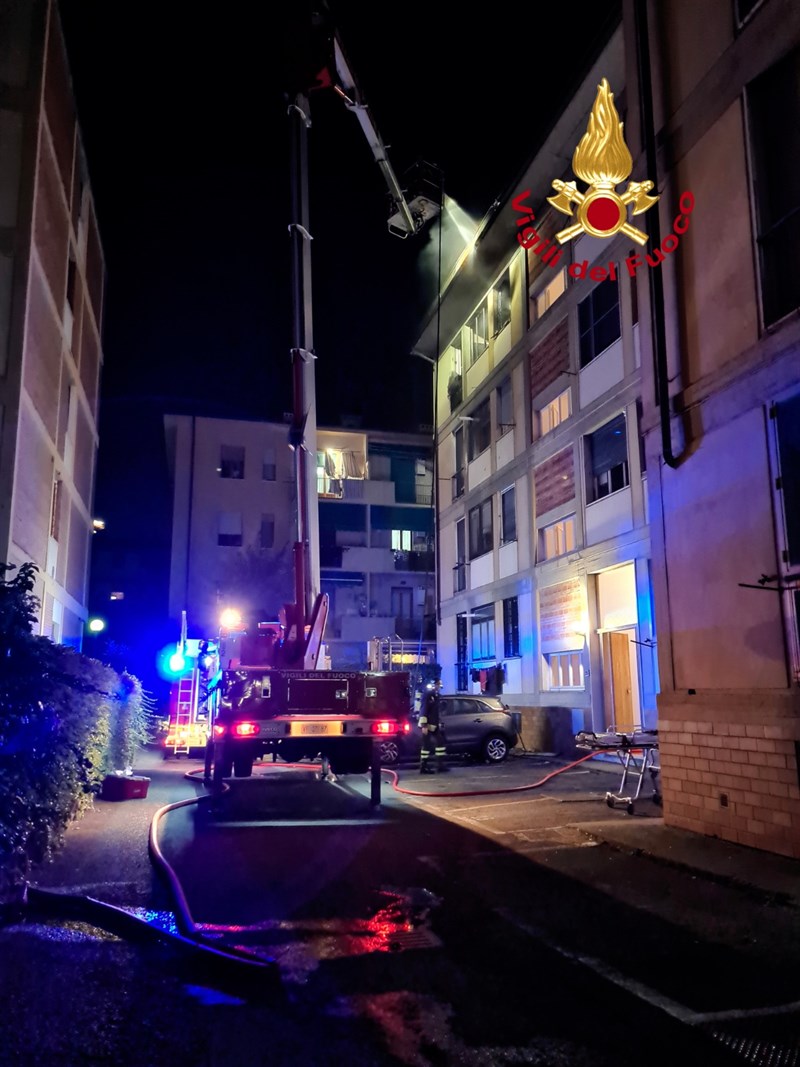 Incendio appartamento