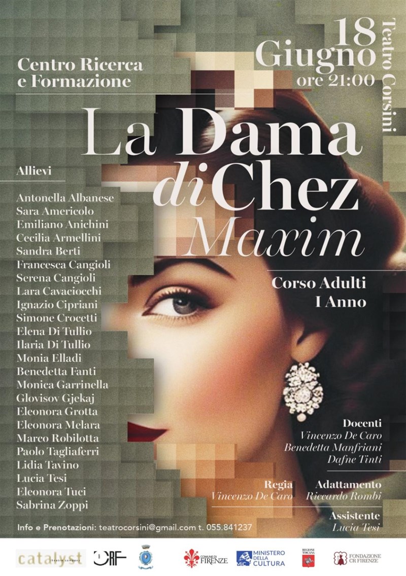 La locandina dello spettacolo "La Dama di Chez Maxim"
