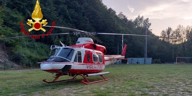 Escursionista disperso a Rincine, salvato dai Vigili del Fuoco grazie all'intervento dell’elicottero Drago 63