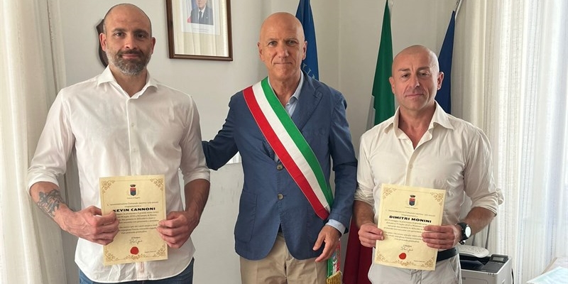 Reggello premia il coraggio: riconoscimento a Dimitri Monini e Kevin Cannoni per il salvataggio a Rimini