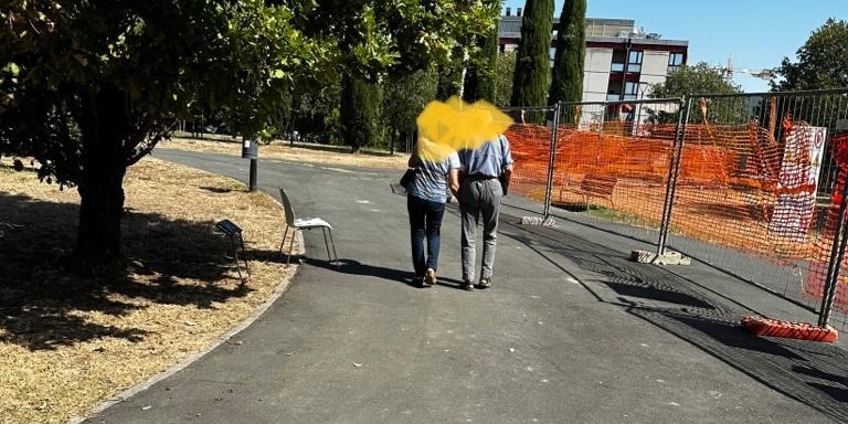 I lavori nel giardini di via del Mezzetta