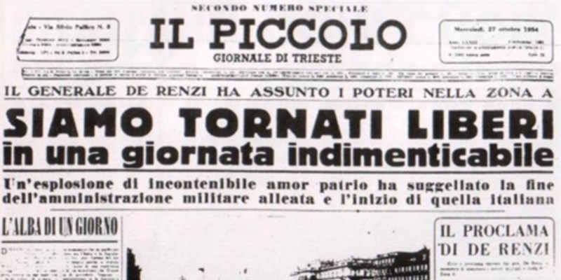 1954 - Trieste torna italiana (71 anni fa)