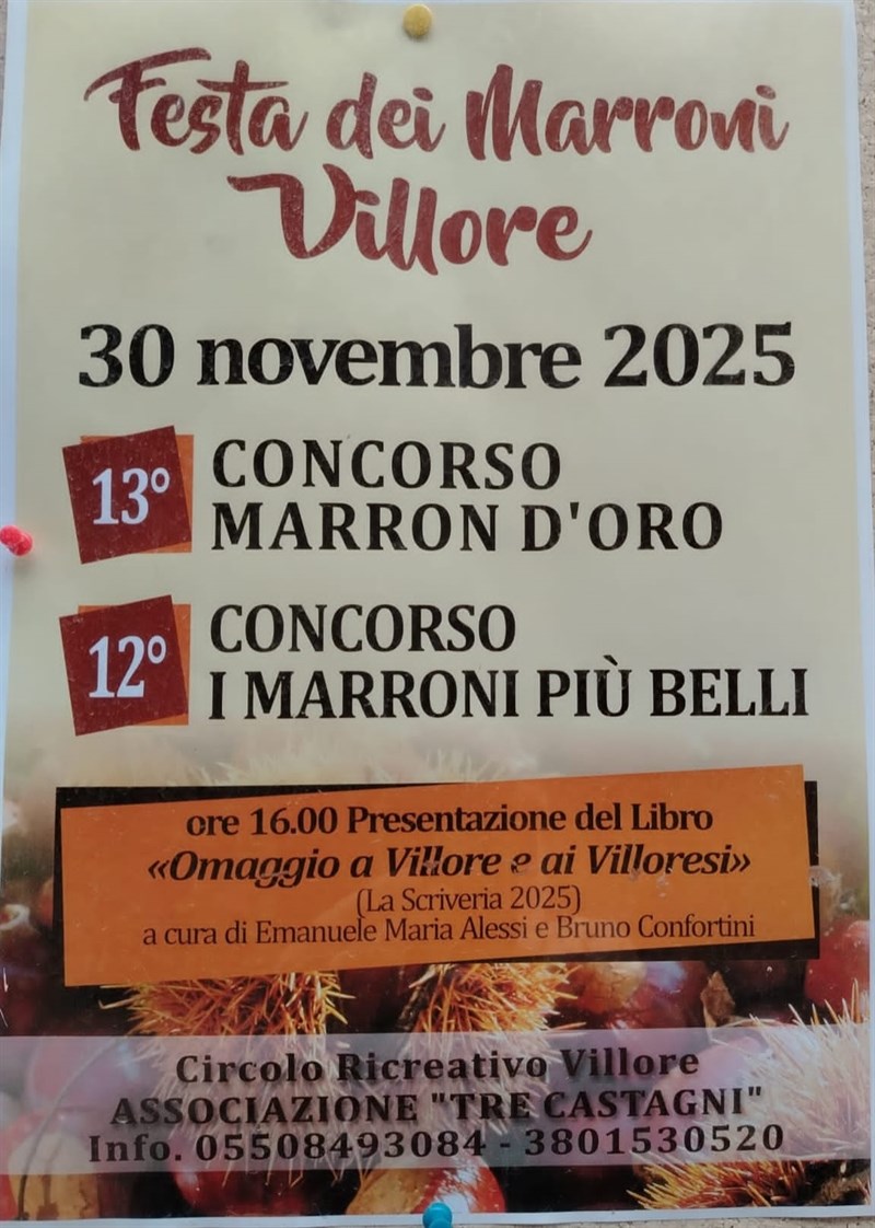 La locandina dell’evento domenica a Villore  