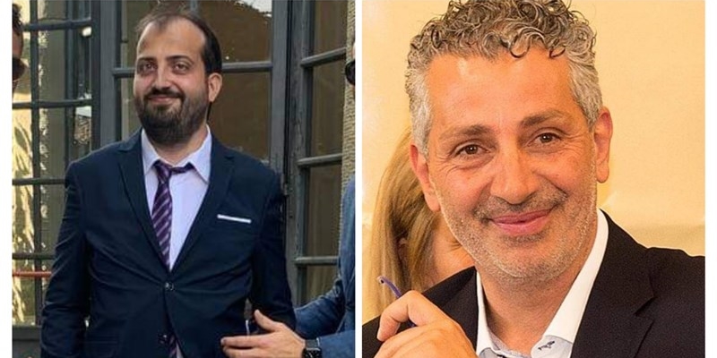 Il neoeletto Segretario del Partito dem di Rufina Tommaso Mazzoni ed il Sindaco di Rufina Vito Maida