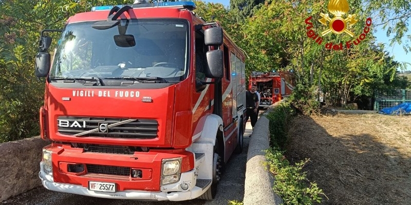 L'intervento dei VVFF