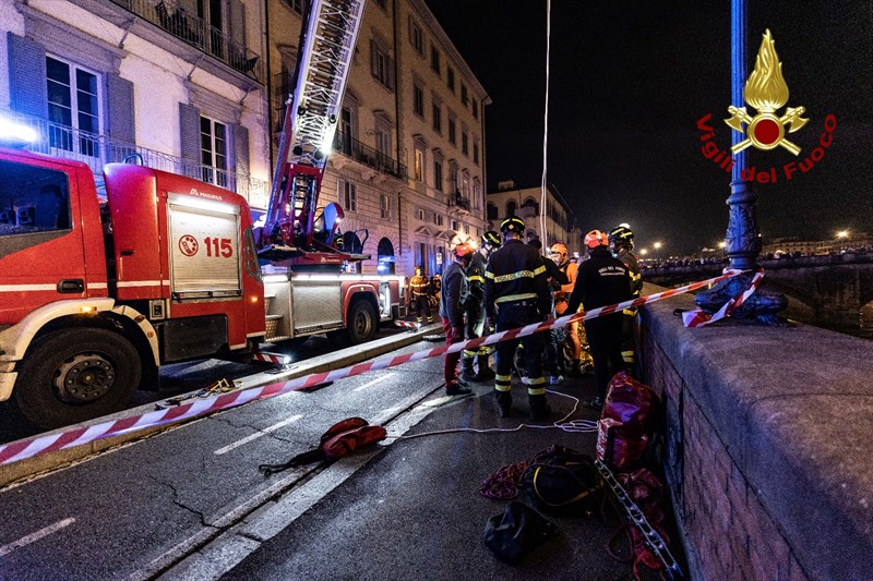 L'intervento dei Vigili del Fuoco