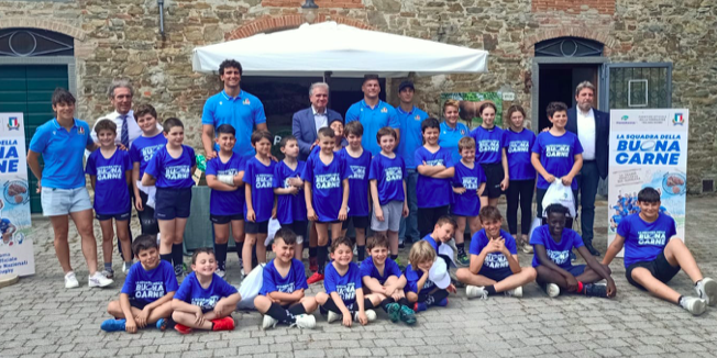 Nazionali di rugby hanno incontrato i bambini rugbisti mugellani