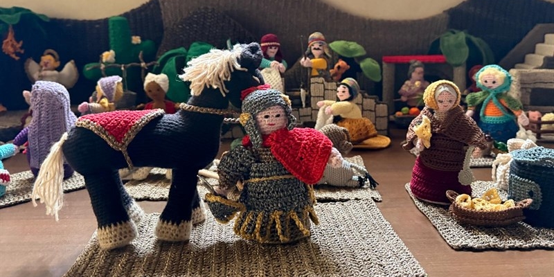 Particolare del presepe uncinetto Antonietta Curcio