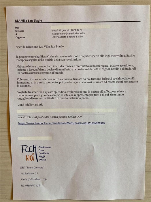 Le lettere a Nonno Basilio