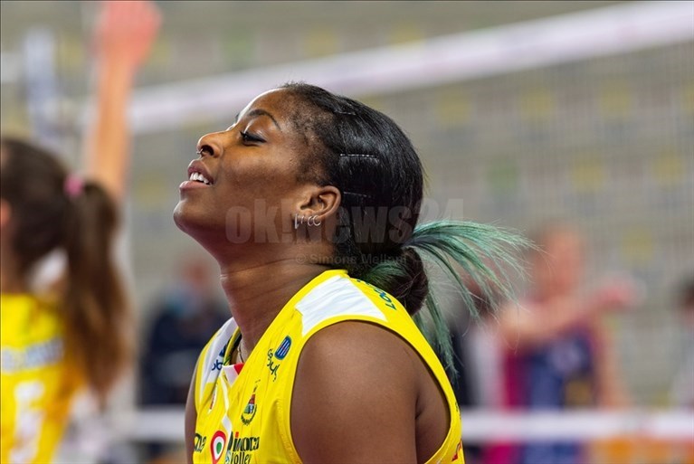 La schiacciatrice dell’Imoco Volley Conegliano Miriam Sylla (17).