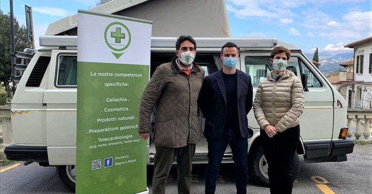 il camper per lo sceening a Bagno a Ripoli