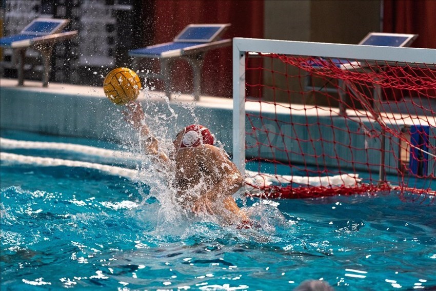 Il portiere della Rari-Nantes Florentia Massimiliano Cicali (1).
