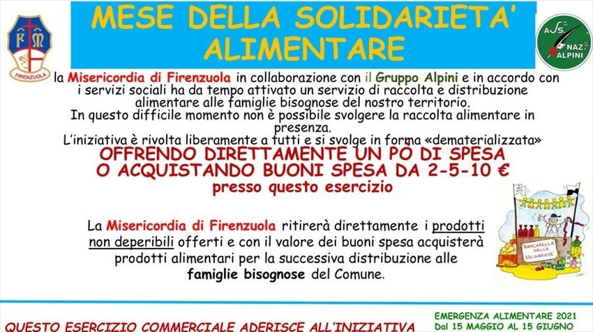 L'iniziativa a Firenzuola. Locandina